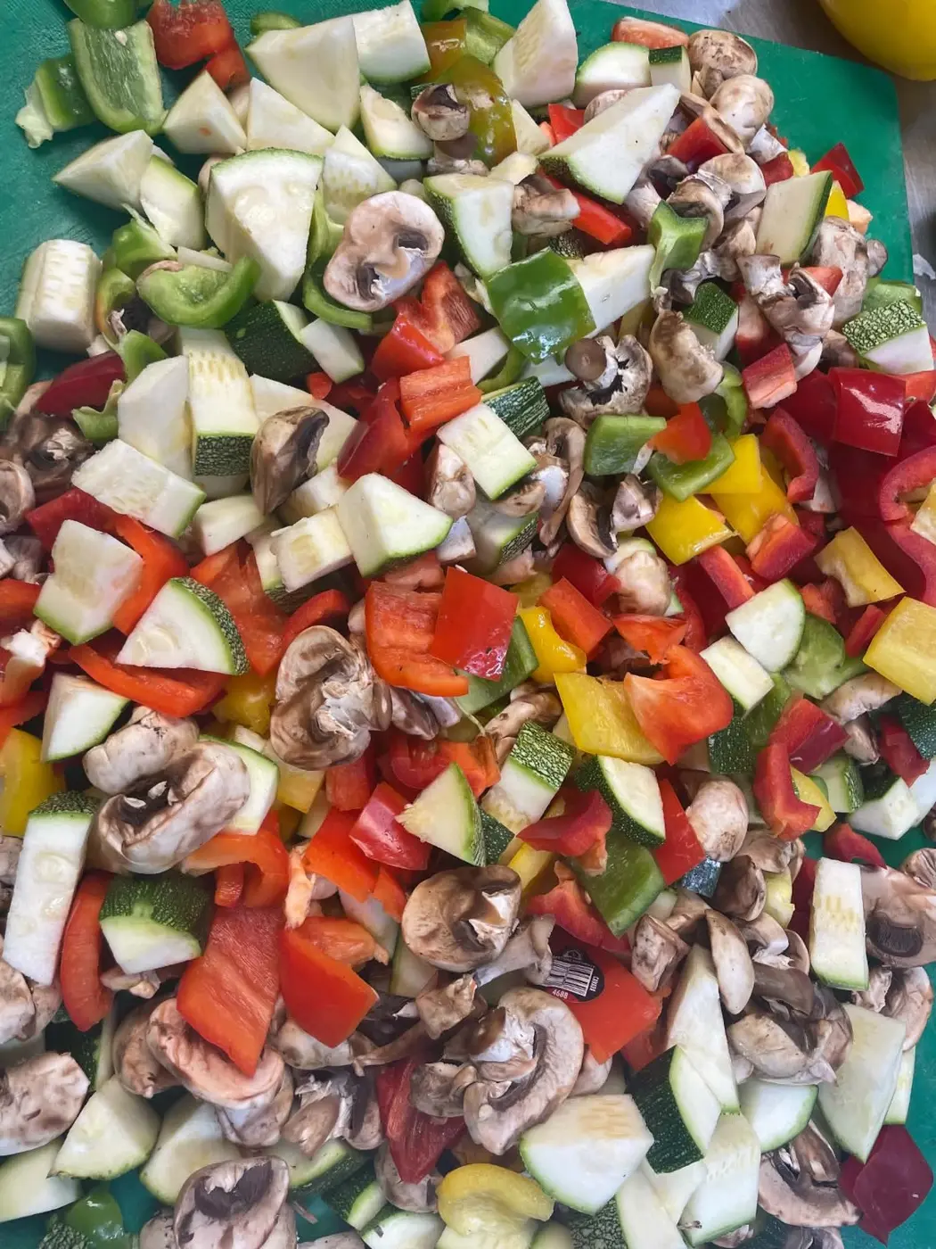 Colorful vegetable preparation